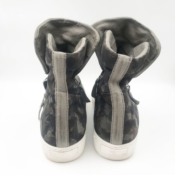 MIZ MOOZ Lavinia Distressed Gray Camo Sneaker Booties Boot Shoes Womens 9.5 - Picture 5 of 10